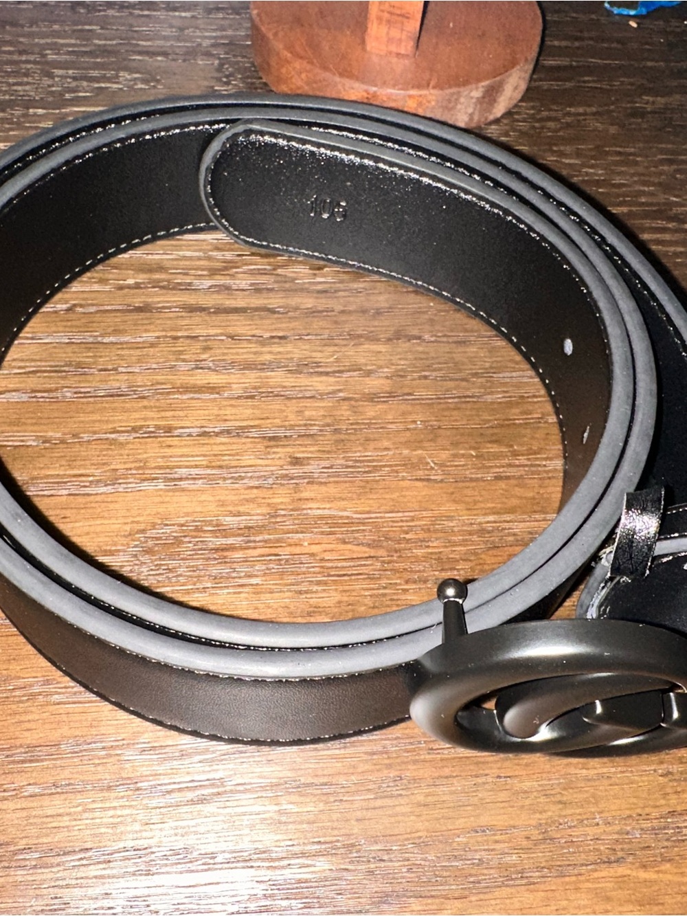 Black Designer Double-G Leather Belt - Unbranded - Picture 4 of 9